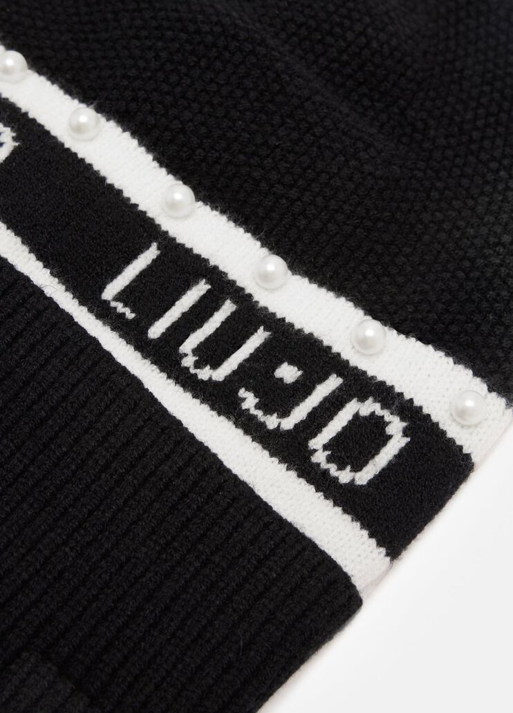 Beanie hat with logo black Liu Jo - large image number 3