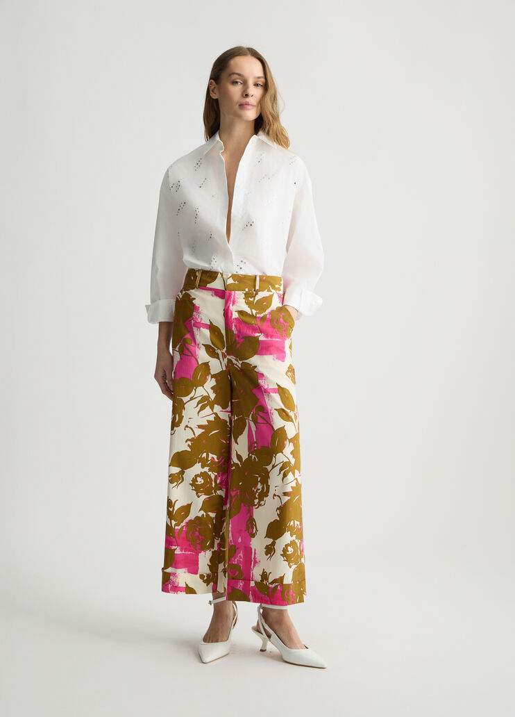 Floral palazzo trousers floral Liu Jo - large image number 5 Floral palazzo trousers floral Liu Jo - large image number 5