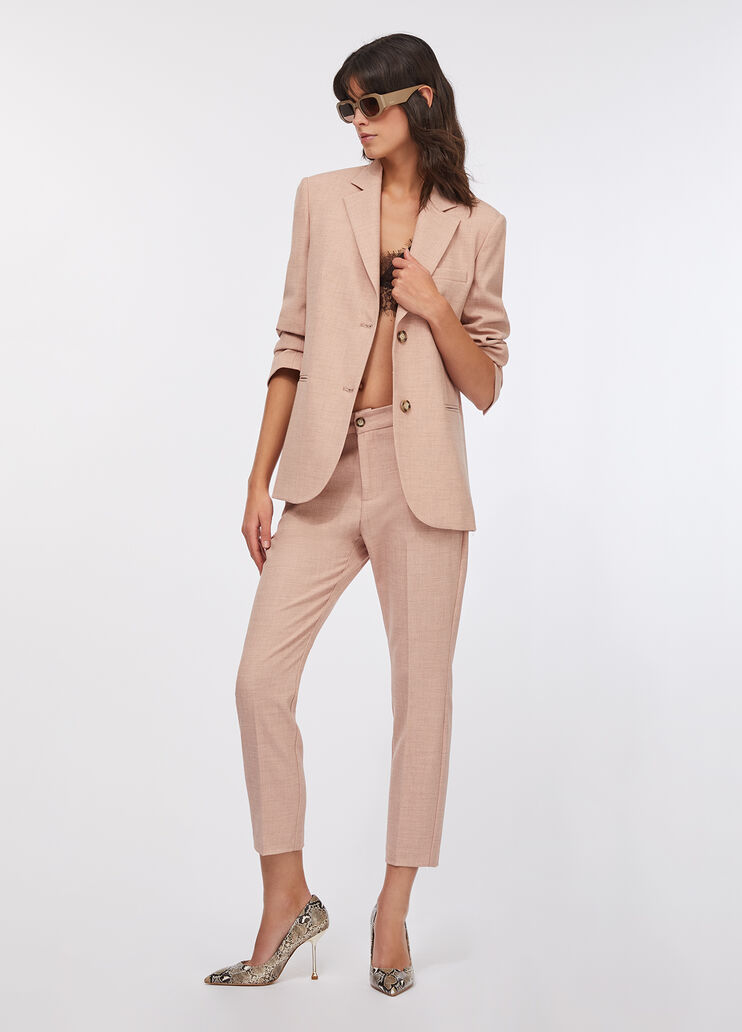 Blazer de tejido jaspeado rosa Liu Jo - large image number 5