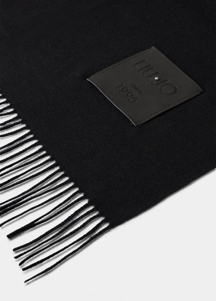 Stole with fringes black Liu Jo - large image number 4