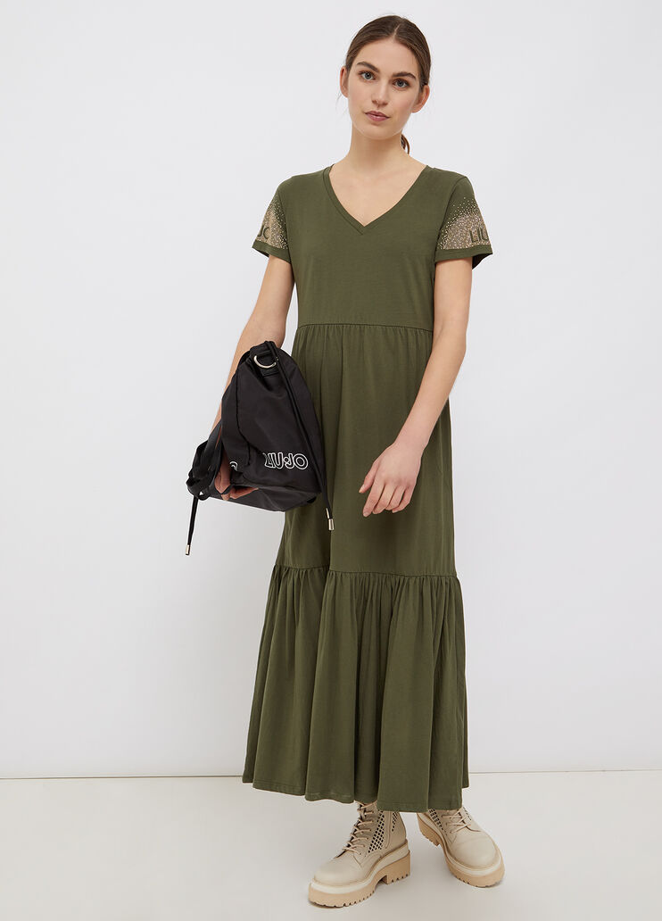 Long dress with micro studs mimetic Liu Jo - large image number 3 Long dress with micro studs mimetic Liu Jo - large image number 3