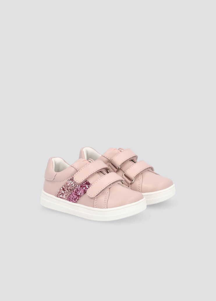 Girl&rsquo;s sneakers with glitter peach Liu Jo - large image number 1