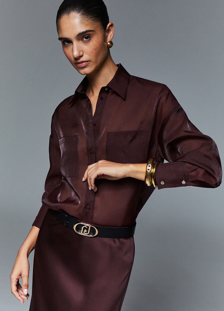 Organza shirt brown Liu Jo - medium