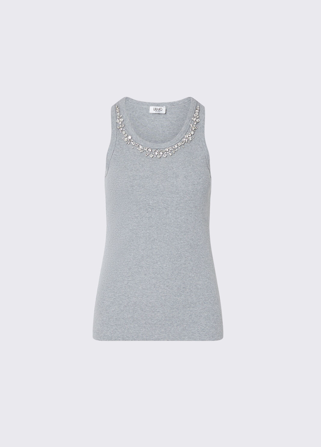 T-shirt with jewel decoration grey Liu Jo - large image number 6