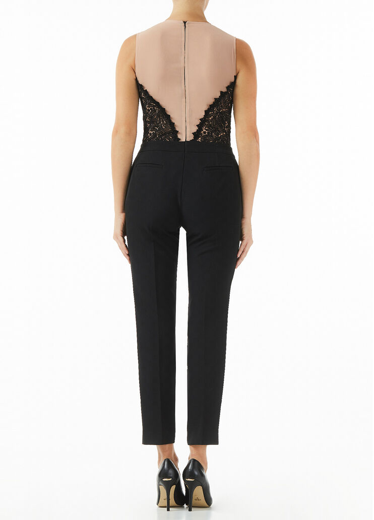 Smart jumpsuit with lace Black/Cinnamon Liu Jo - large image number 1