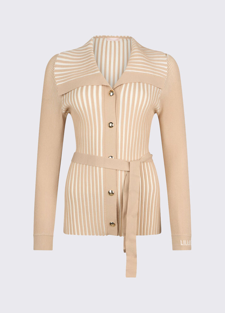 Belted cardigan beige Liu Jo - large image number 6