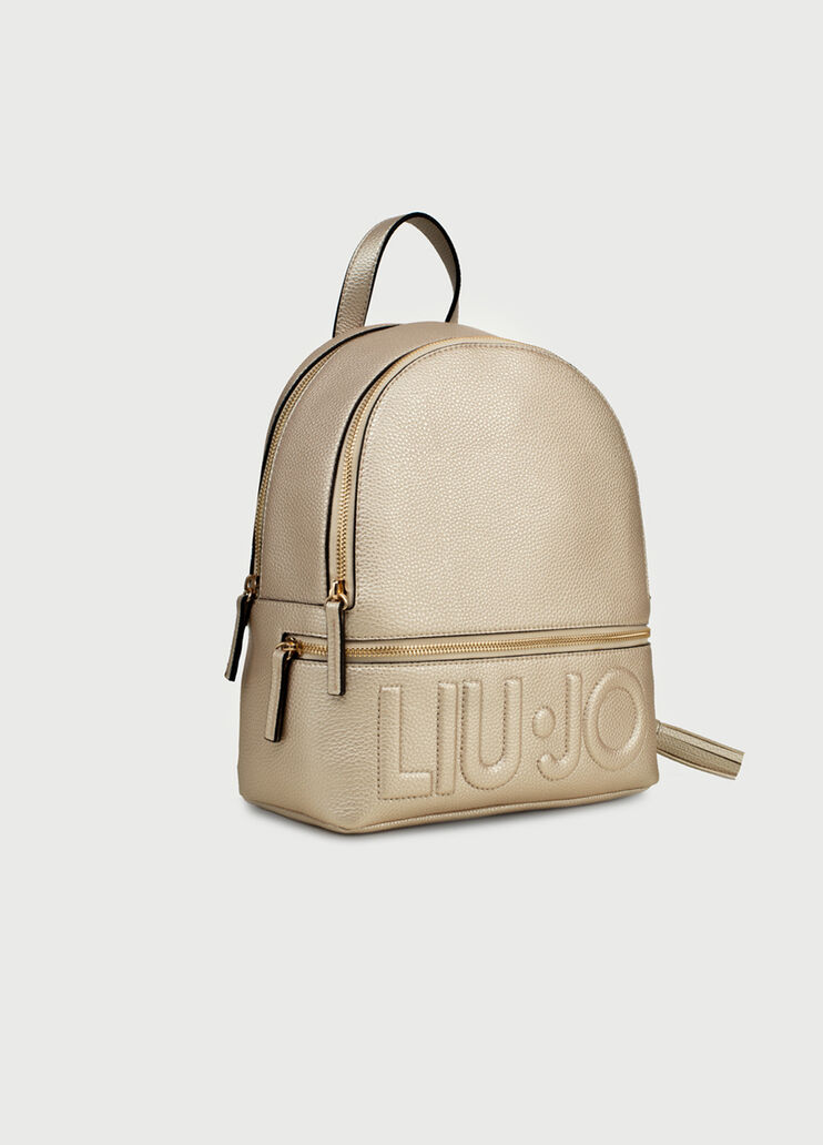 Mochila con logotipo Dorado claro Liu Jo - large image number 2
