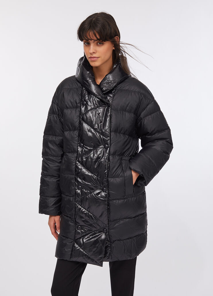 Mantel aus gestepptem Nylon Schwarz Liu Jo - medium