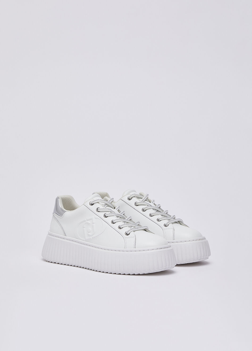 Sneakers platform in pelle bianco Liu Jo - large image number 2