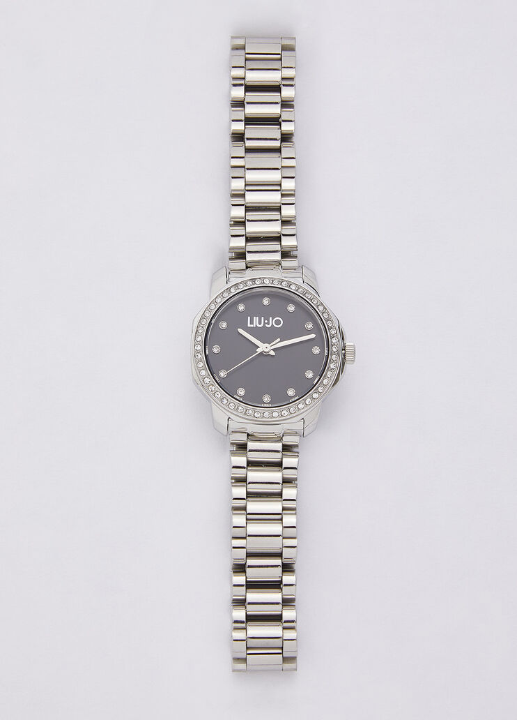 Stainless Steel Watch with Crystals black Liu Jo - medium
