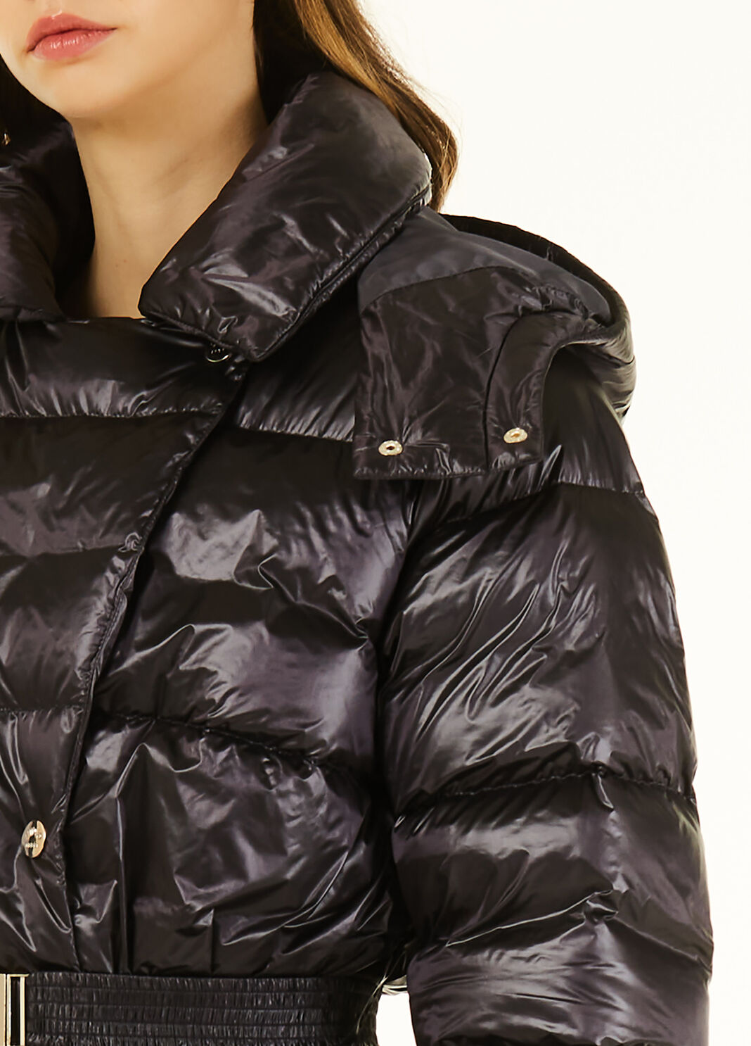 Steppmantel mit Kapuze Schiefergrau Liu Jo - large image number 2