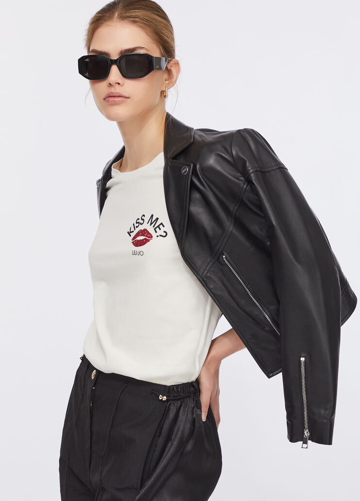 T-Shirt aus Baumwolle Weiß Liu Jo - medium