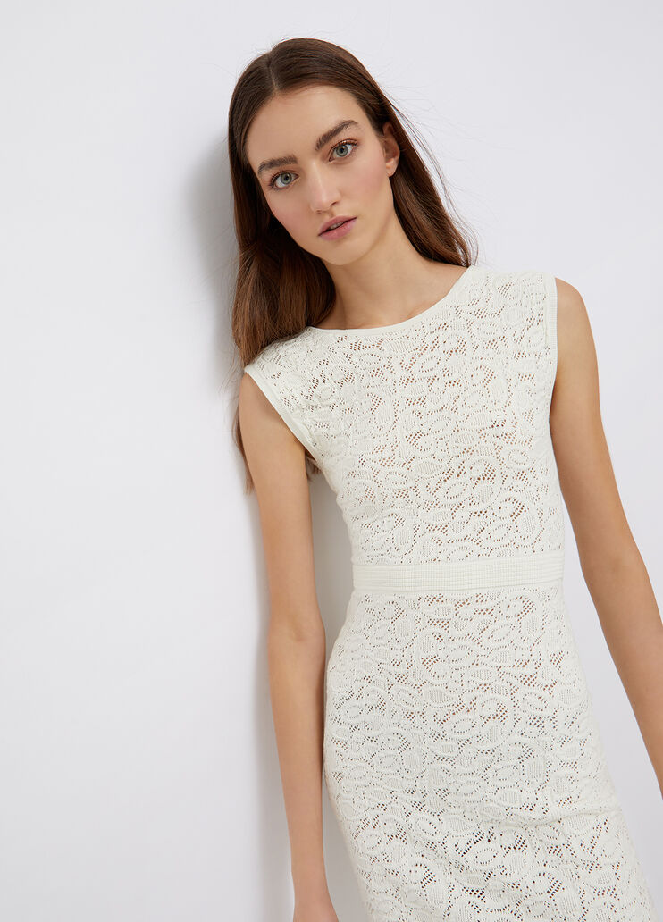 Lace midi dress chalk Liu Jo - large image number 2 Lace midi dress chalk Liu Jo - large image number 2