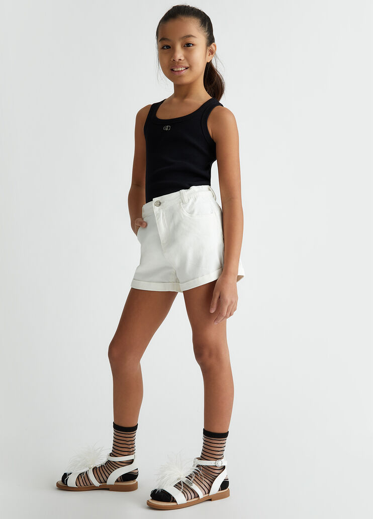 High-rise cotton shorts white Liu Jo - medium High-rise cotton shorts white Liu Jo - medium