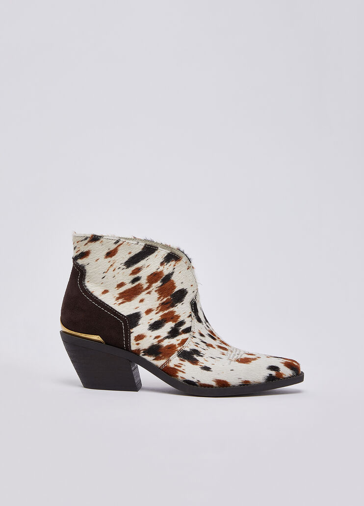 Cowhide Texan Ankle Boots animal print Liu Jo - medium