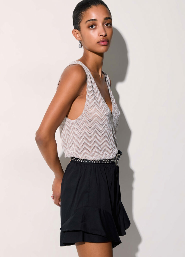 Shorts mit Volant Schwarz Liu Jo - medium