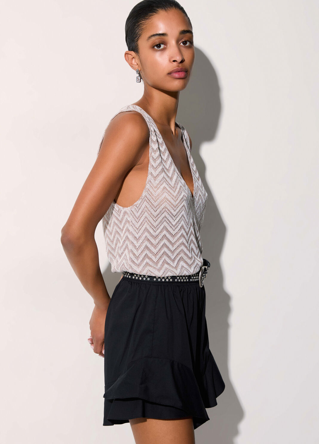 Shorts mit Volant Schwarz Liu Jo - large image number 2