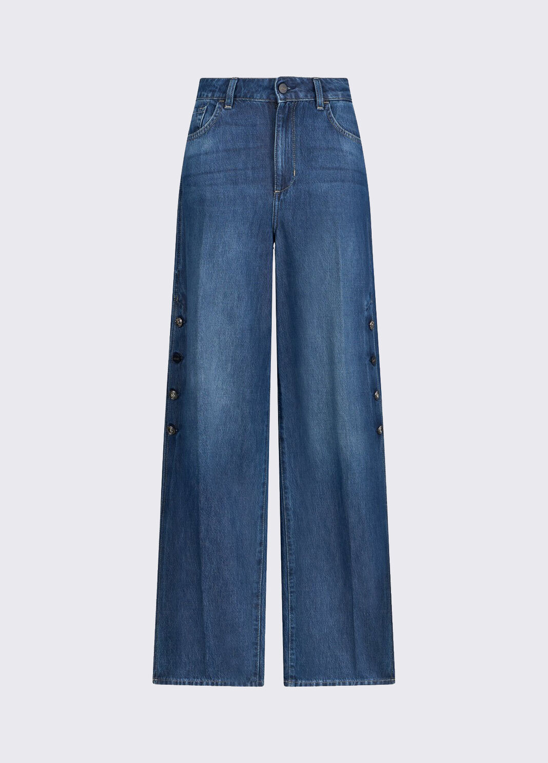 Vaqueros acampanados con aberturas denim azul Liu Jo - large image number 6