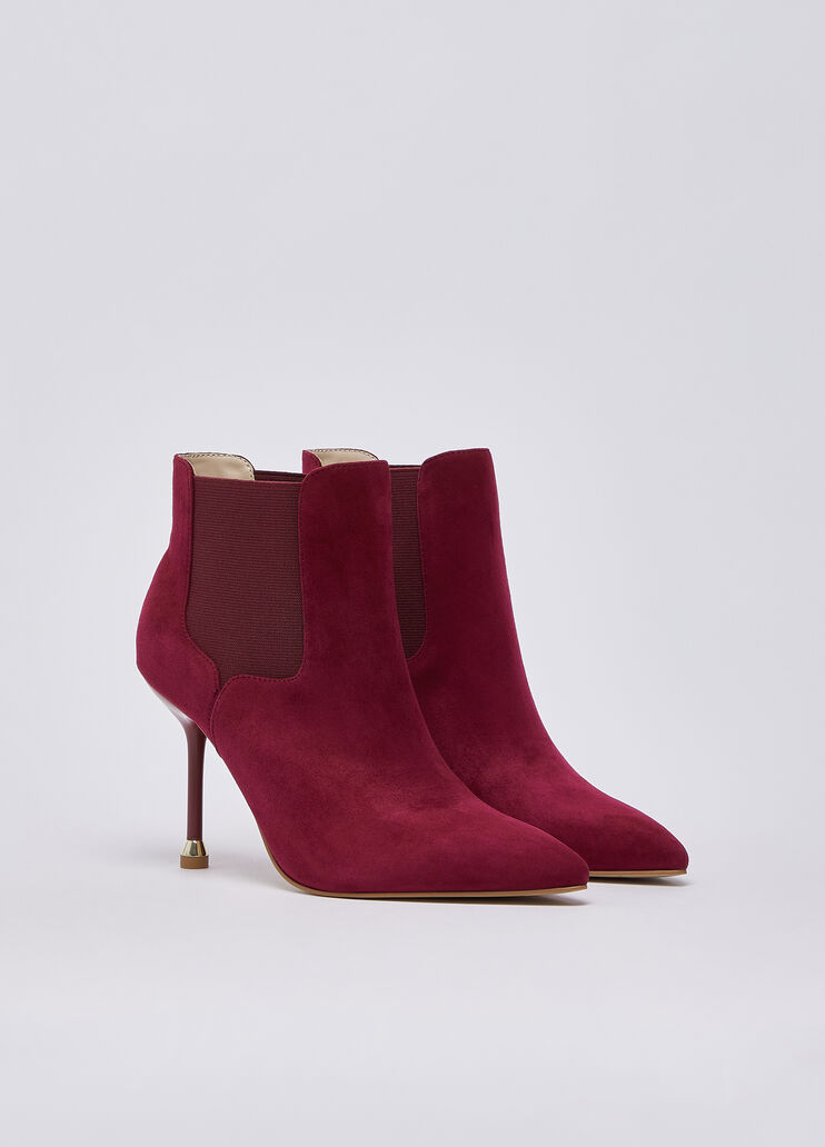 Suede ankle boots burgundy Liu Jo - medium