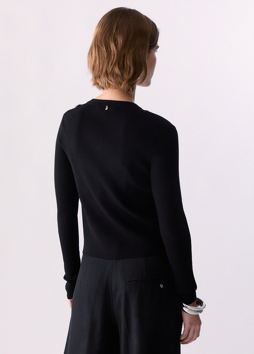 Cardigan with lace insert black Liu Jo - large image number 1