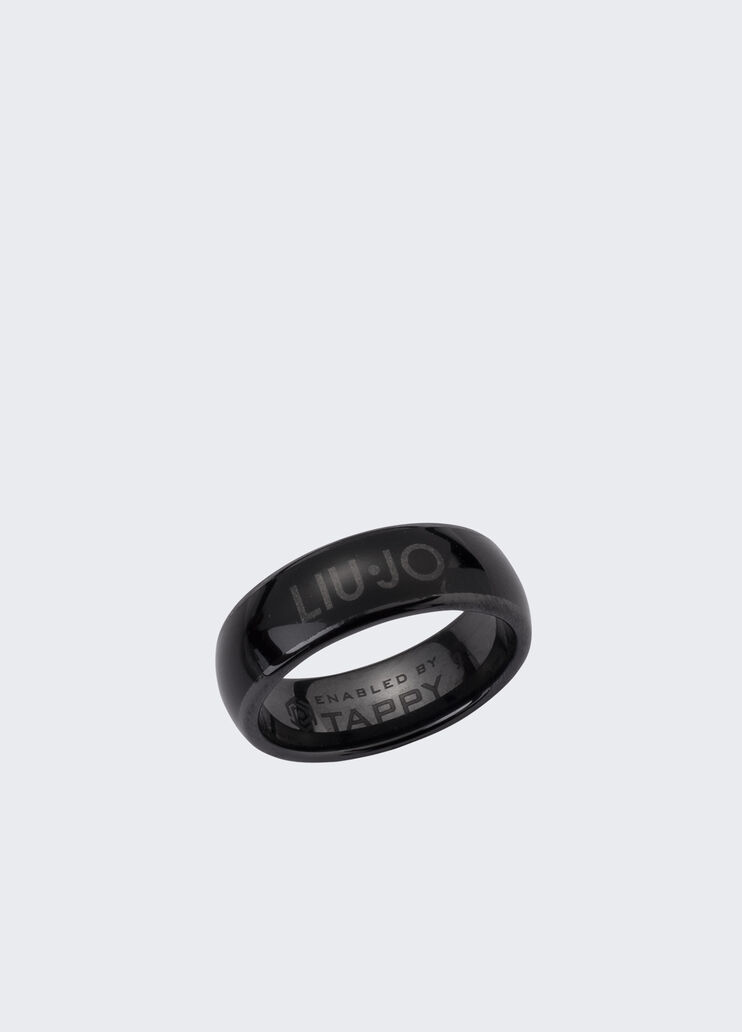 Smart ring Liu Jo Pay - 14 mm nero Liu Jo - large image number 1 Smart ring Liu Jo Pay - 14 mm nero Liu Jo - large image number 1