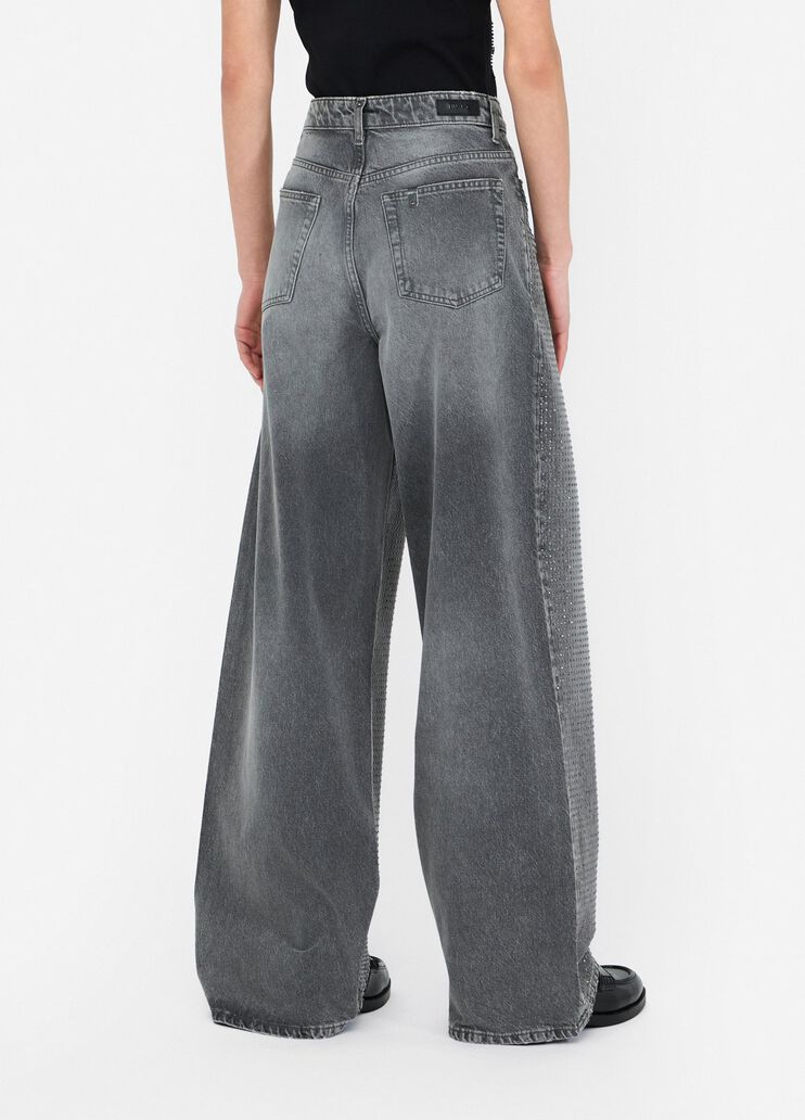 Studded baggy jeans grey denim Liu Jo - large image number 1