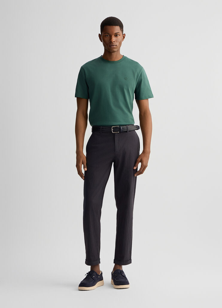 Seersucker chinos dark blue Liu Jo - medium Seersucker chinos dark blue Liu Jo - medium