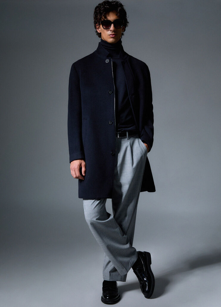 Wool and Cashmere Coat dark blue Liu Jo - medium