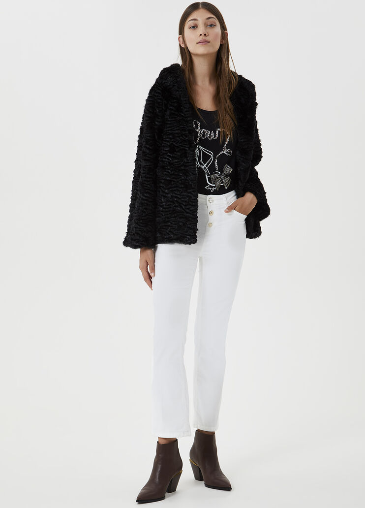 High-rise velvet trousers Wool White Liu Jo - large image number 3 High-rise velvet trousers Wool White Liu Jo - large image number 3