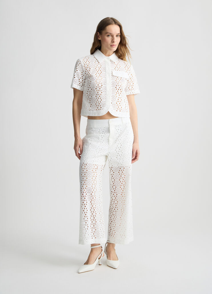 Sangallo cropped trousers white Liu Jo - medium Sangallo cropped trousers white Liu Jo - medium