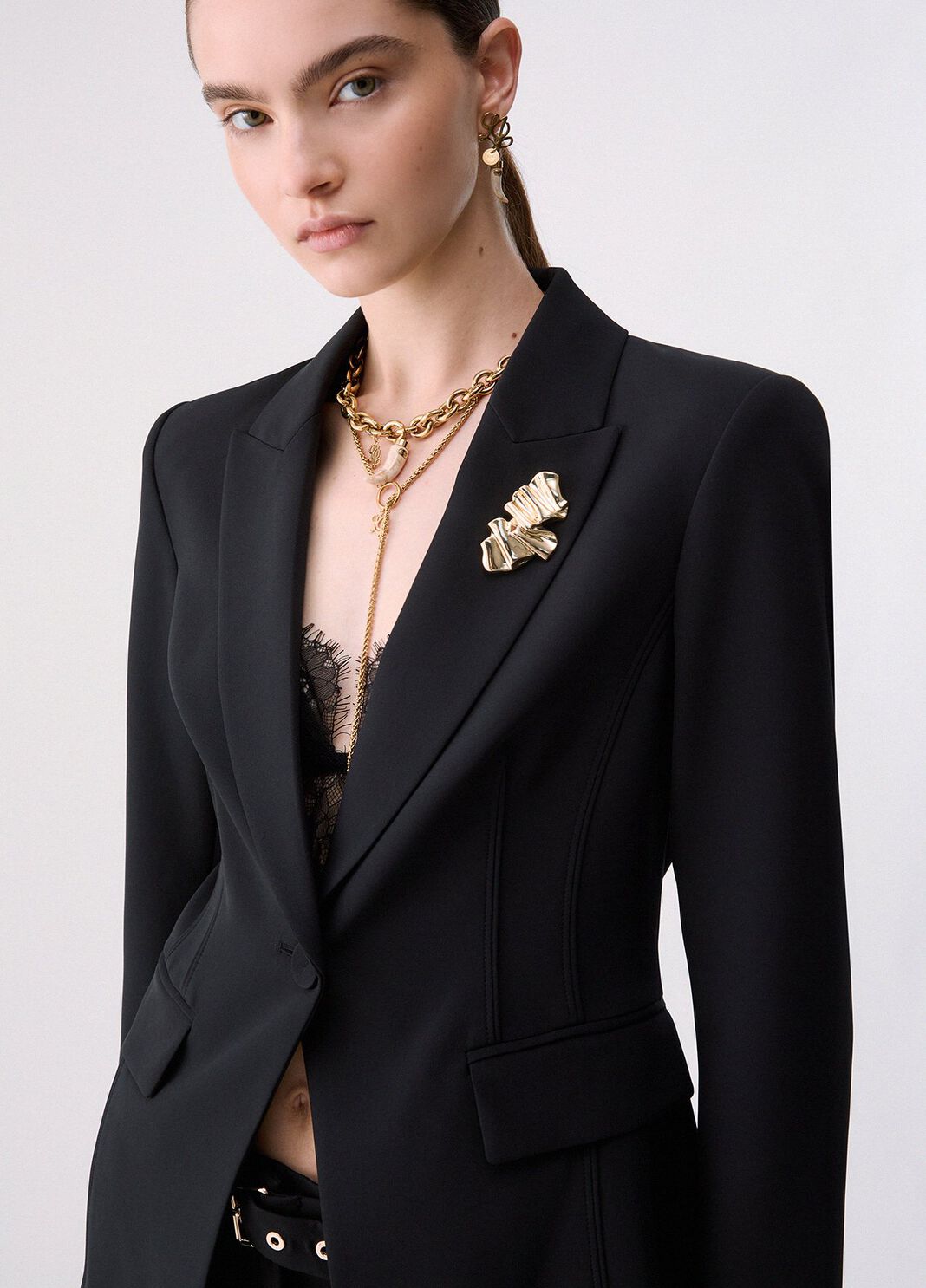 Blazer with detail zip black Liu Jo - large image number 4