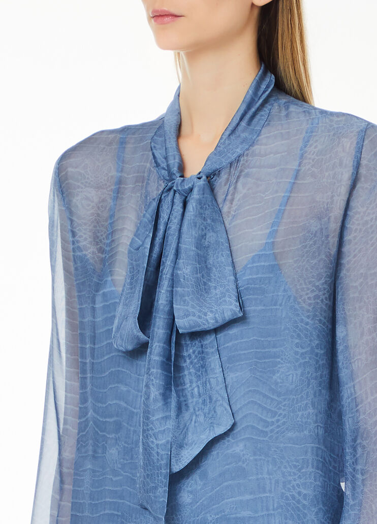 Printed silk blend blouse light blue Liu Jo - large image number 2