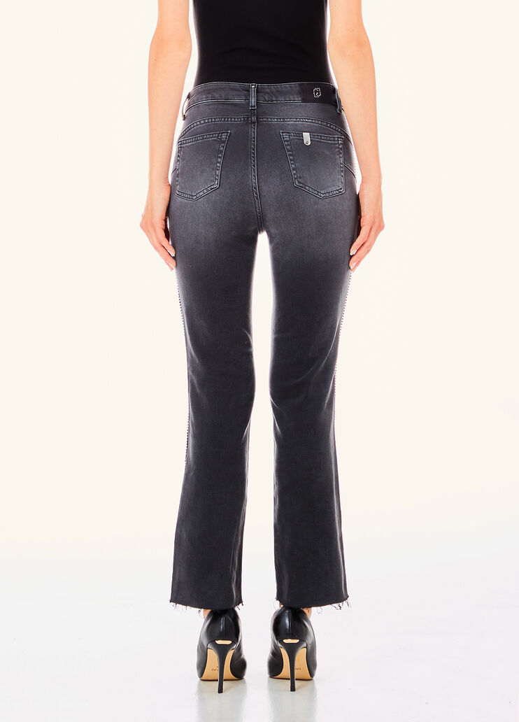 Bootcut jeans with visible buttons black denim Liu Jo - large image number 1