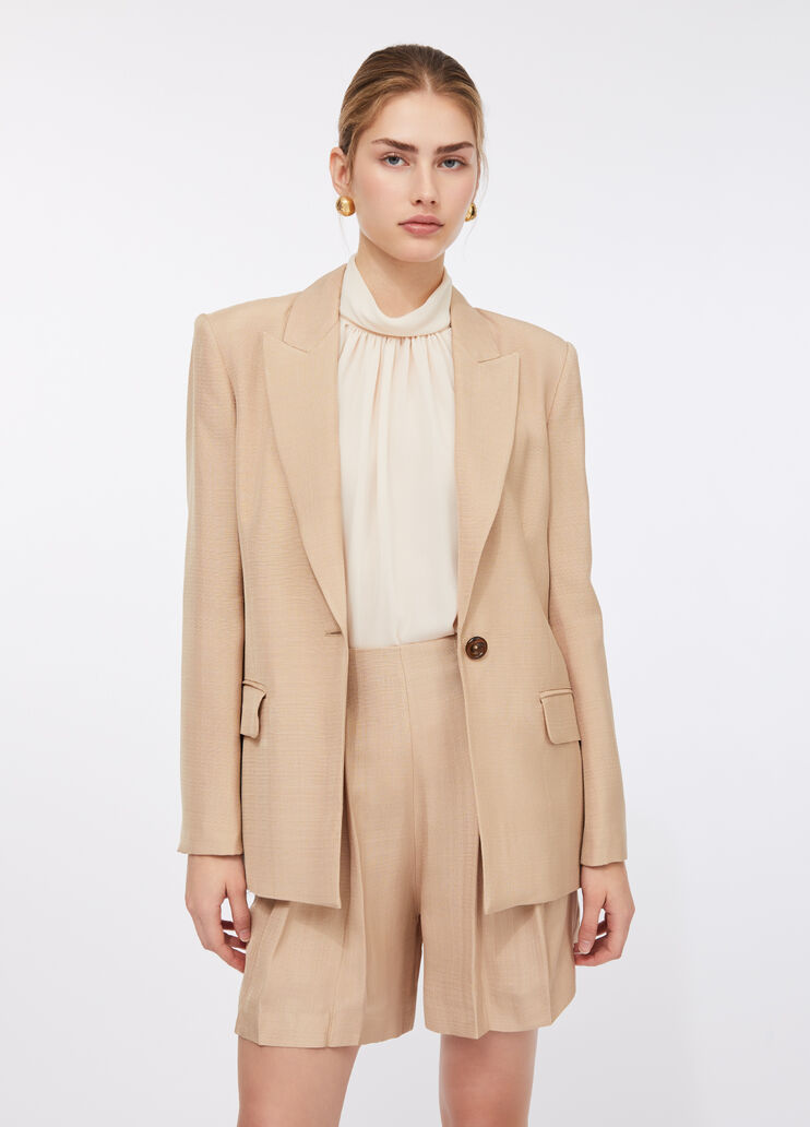 Blazer con detalle de encaje beige Liu Jo - medium
