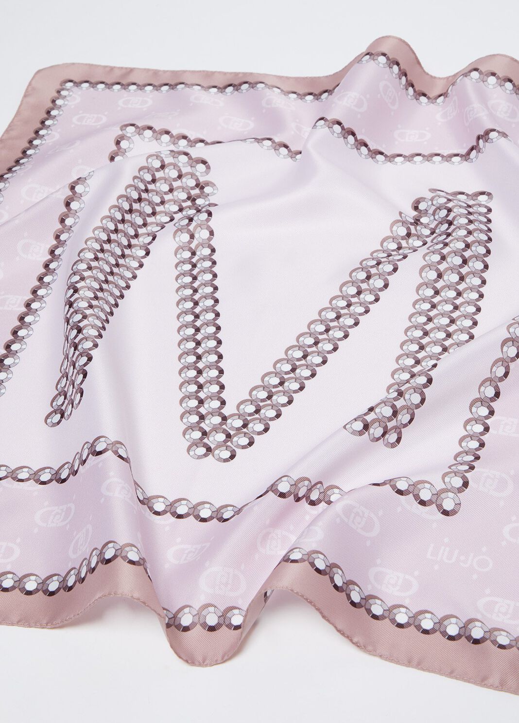 Scarf with M-letter motif beige Liu Jo - large image number 3
