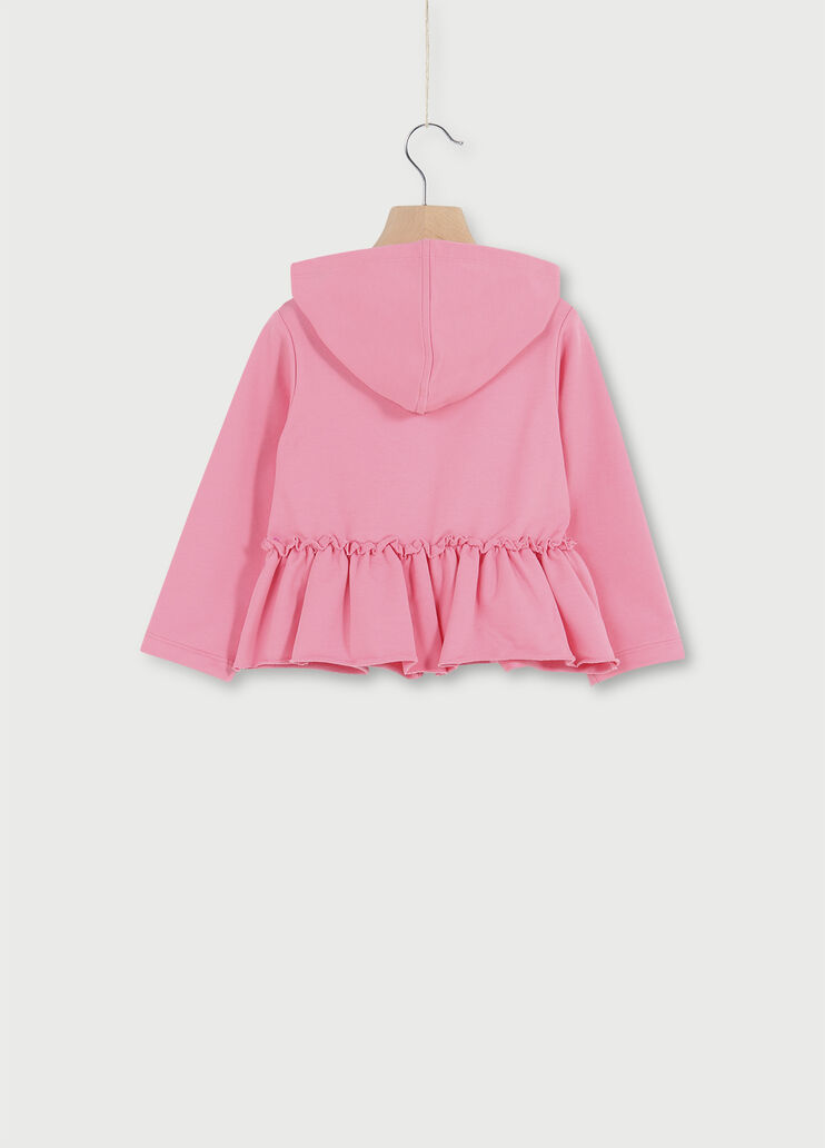 Felpa con cappuccio e volants Rosa Liu Jo - large image number 1