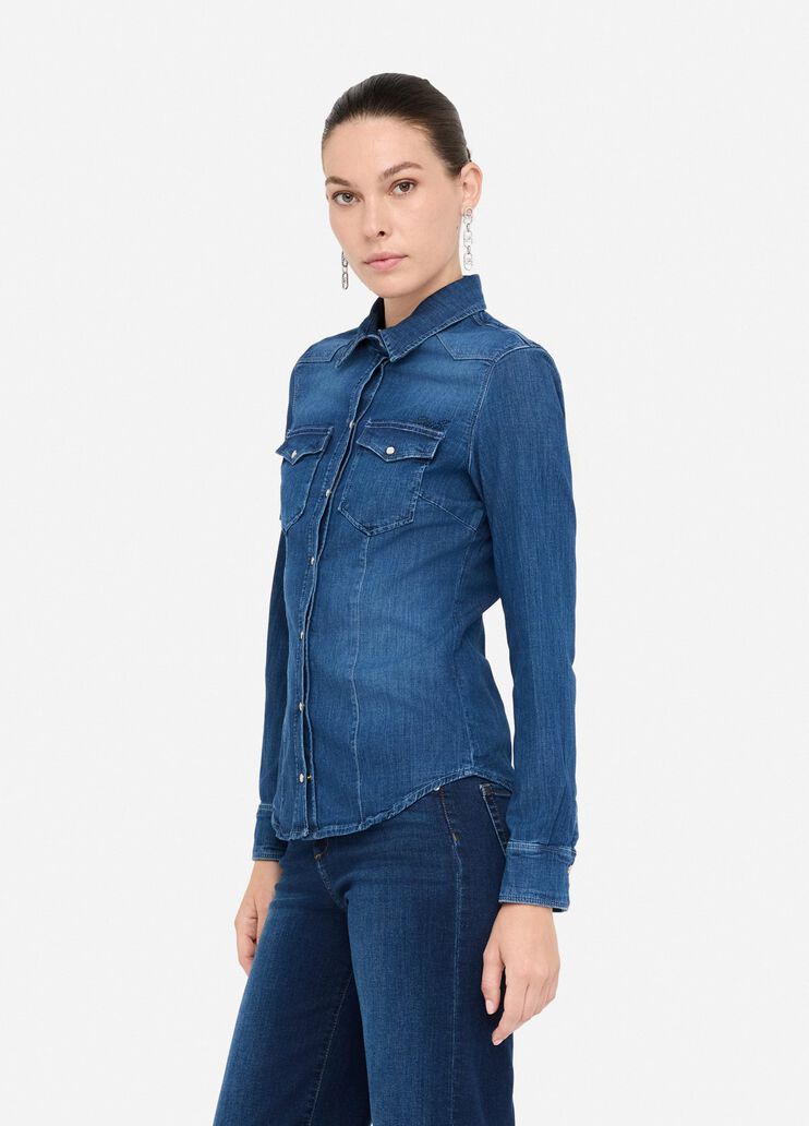 Denim shirt dark denim Liu Jo - large image number 4 Denim shirt dark denim Liu Jo - large image number 4