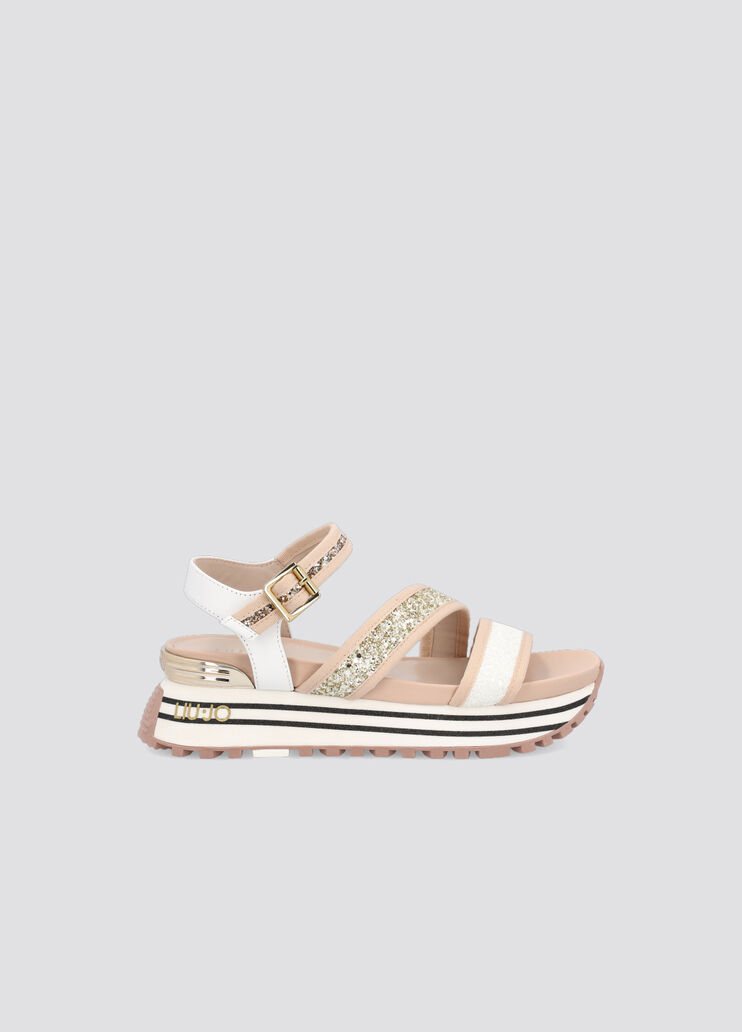 Platform sandals with glitter white/gold/silver Liu Jo - large image number 0