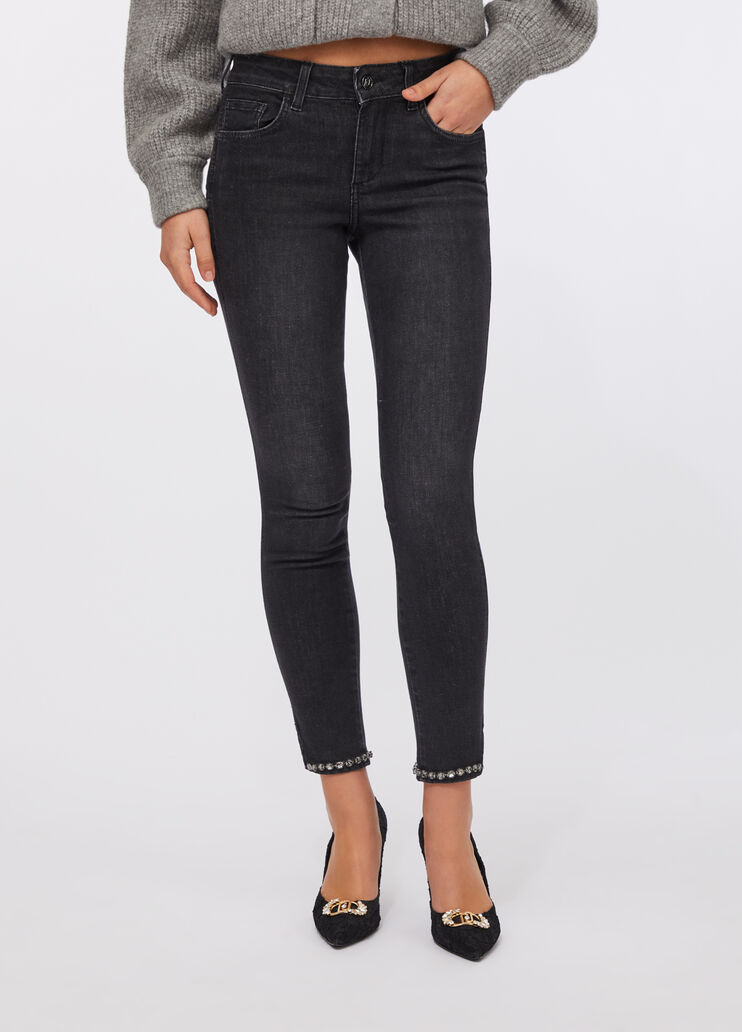 Jeans skinny bottom up denim nero Liu Jo - large image number 0