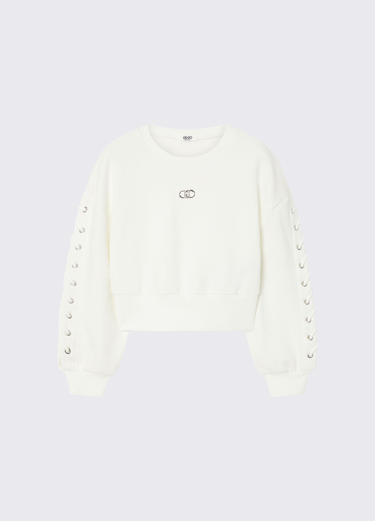Sweatshirt with laces white Liu Jo - medium