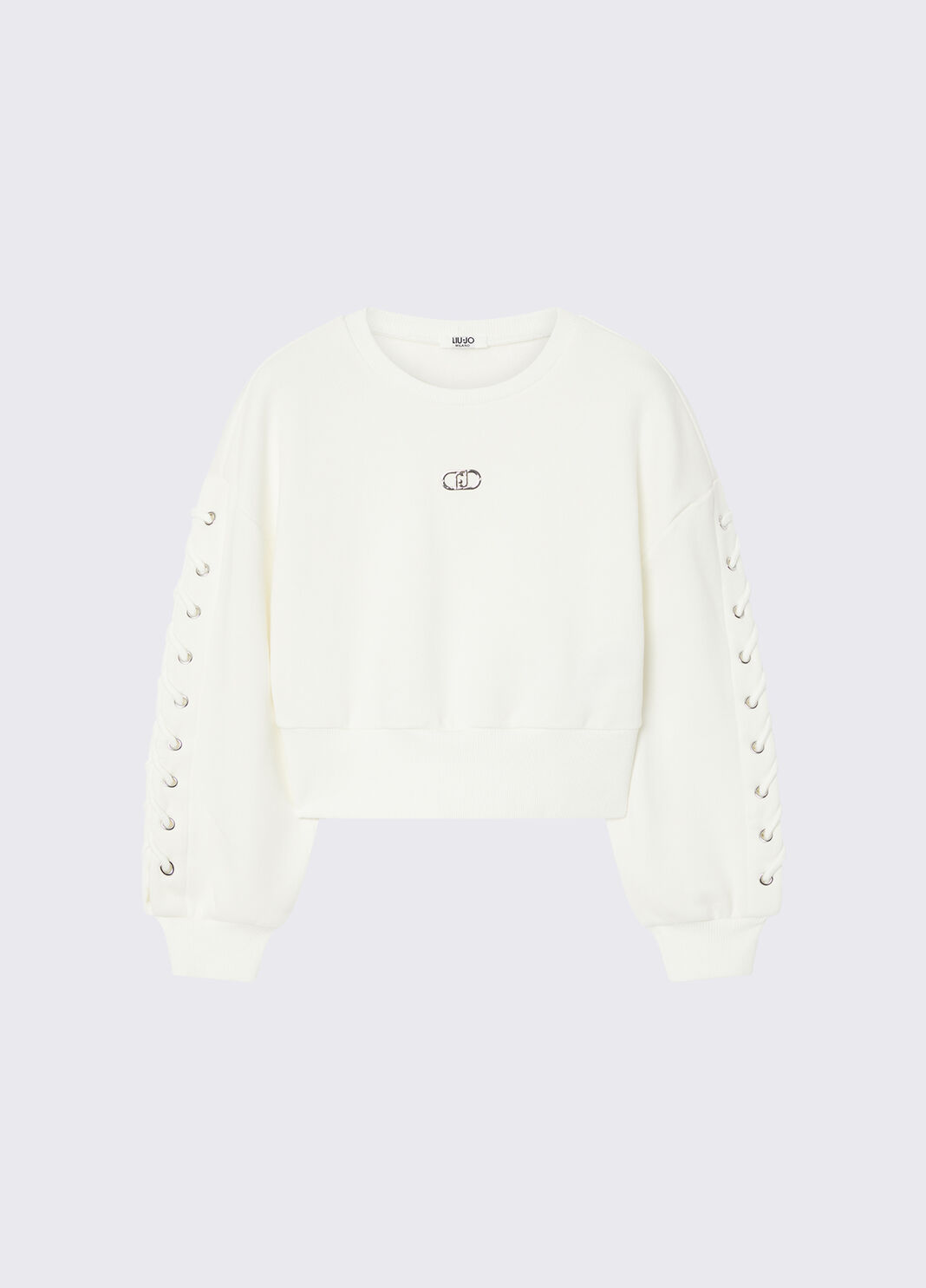 Sweatshirt with laces white Liu Jo - large image number 2