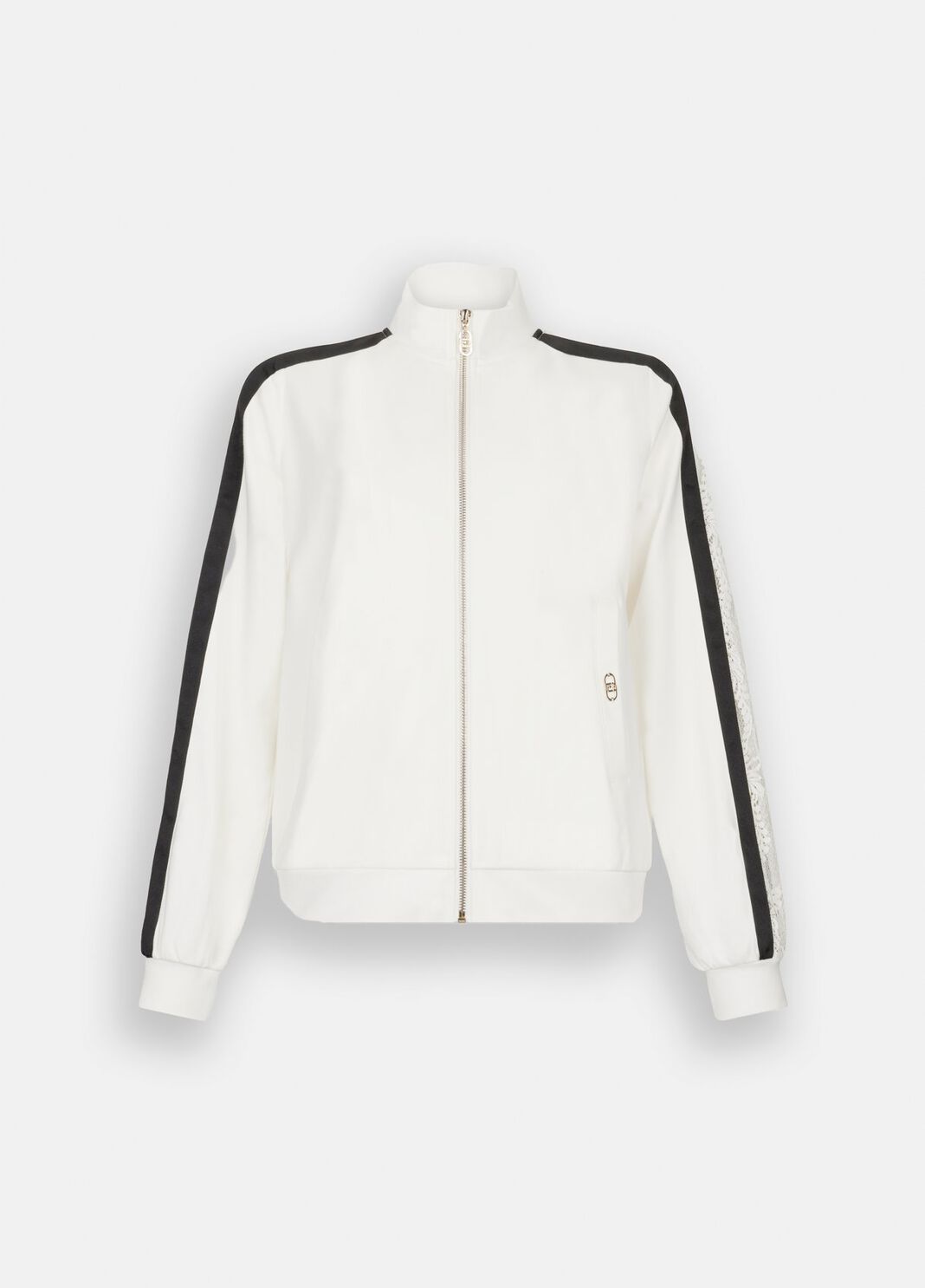 Cotton sweatshirt with lace white Liu Jo - large image number 6