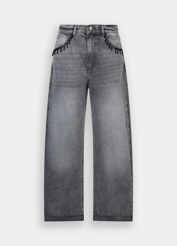 Jeans balloon con ricami gioiello nero Liu Jo - large image number 6