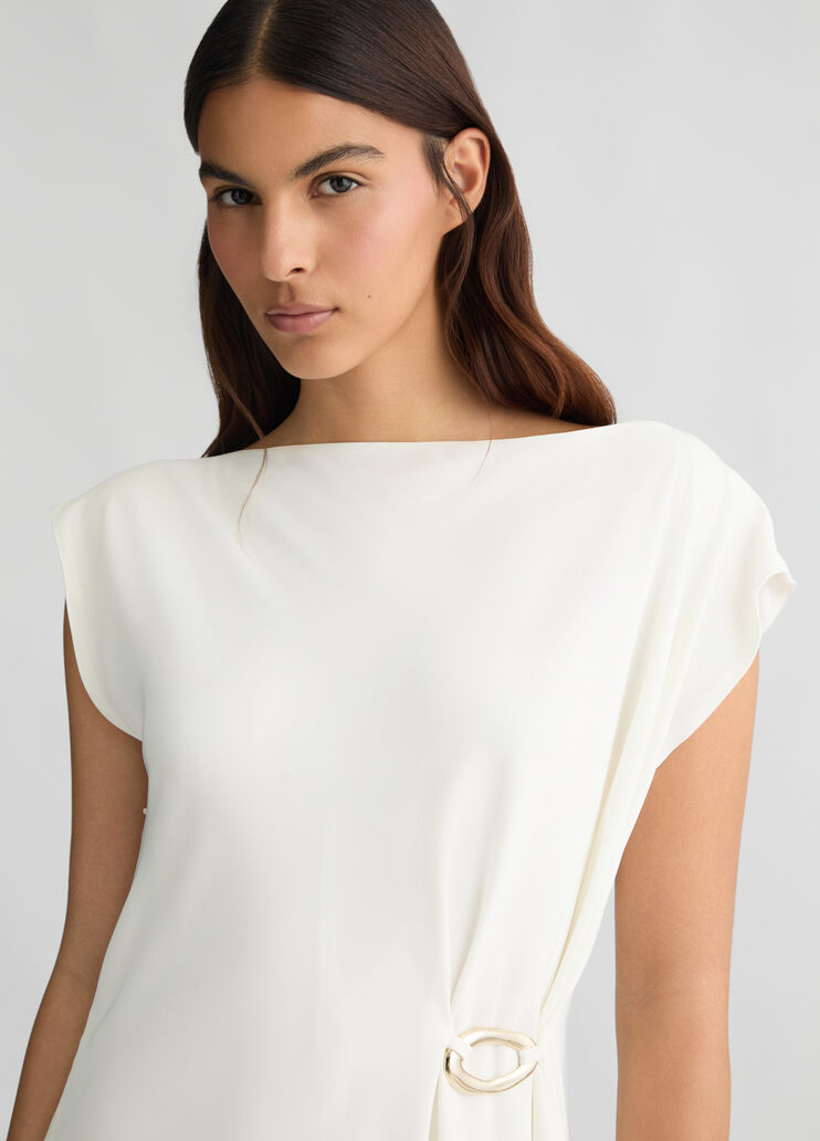 Short white dress with draping white Liu Jo - medium Short white dress with draping white Liu Jo - medium