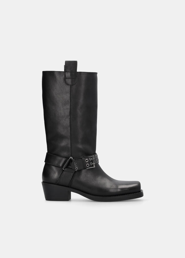 Leather Texan boots black Liu Jo - large image number 1