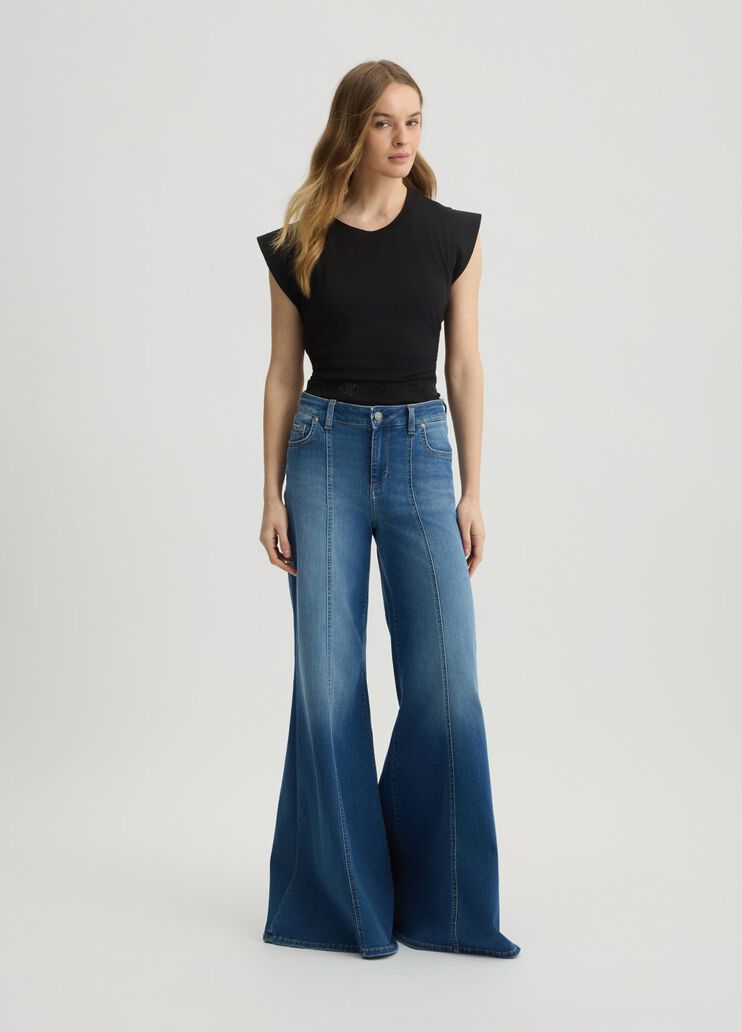 Cotton top black Liu Jo - large image number 5 Cotton top black Liu Jo - large image number 5