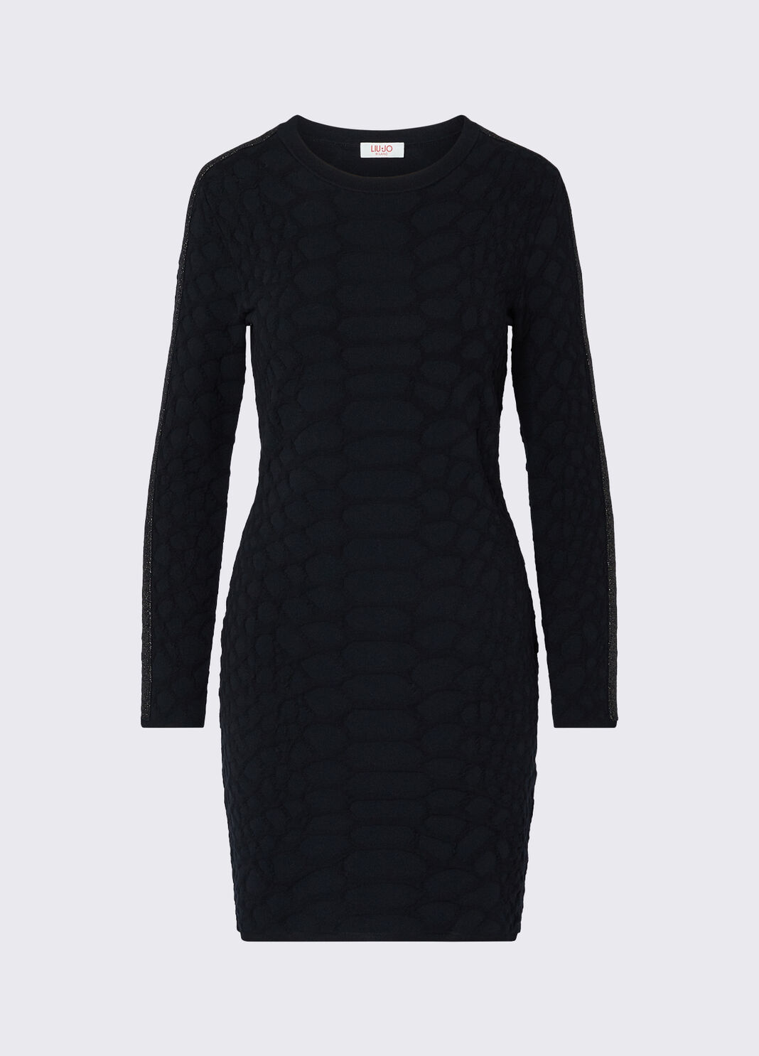 Kurzes Kleid aus Strick Jacquard schwarz Liu Jo - large image number 6