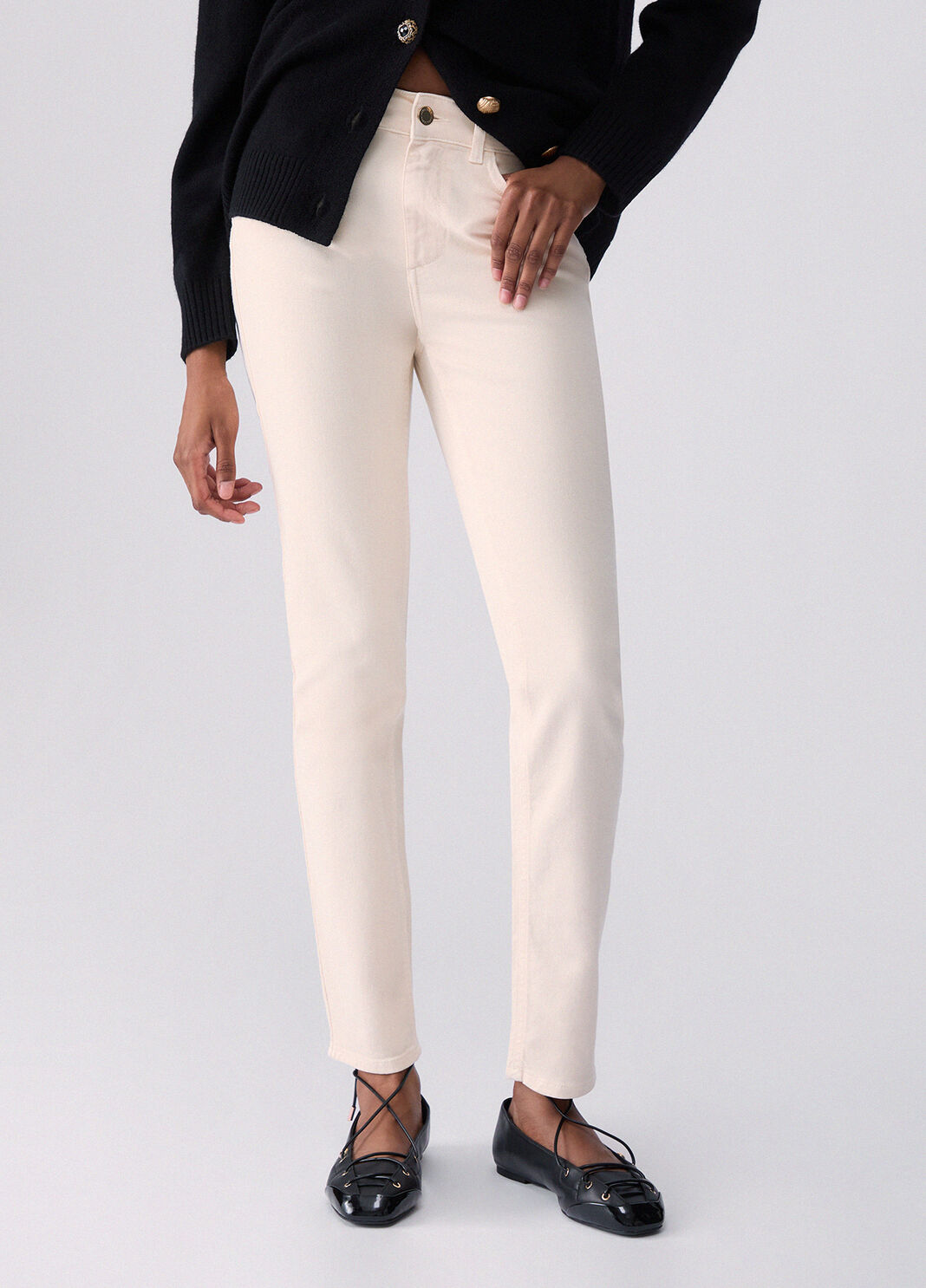 Skinny trousers with belt angora Liu Jo - large image number 0