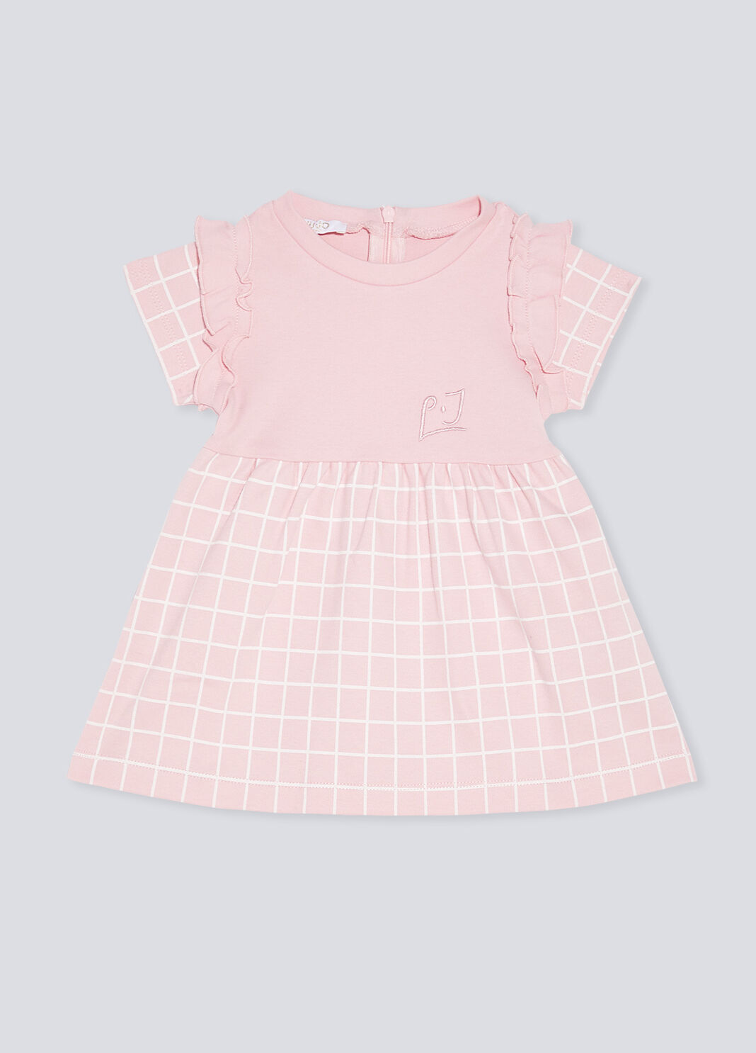 Короткое платье с клетчатым принтом клетчатый принт/пудрово-розовый Liu Jo - large image number 0