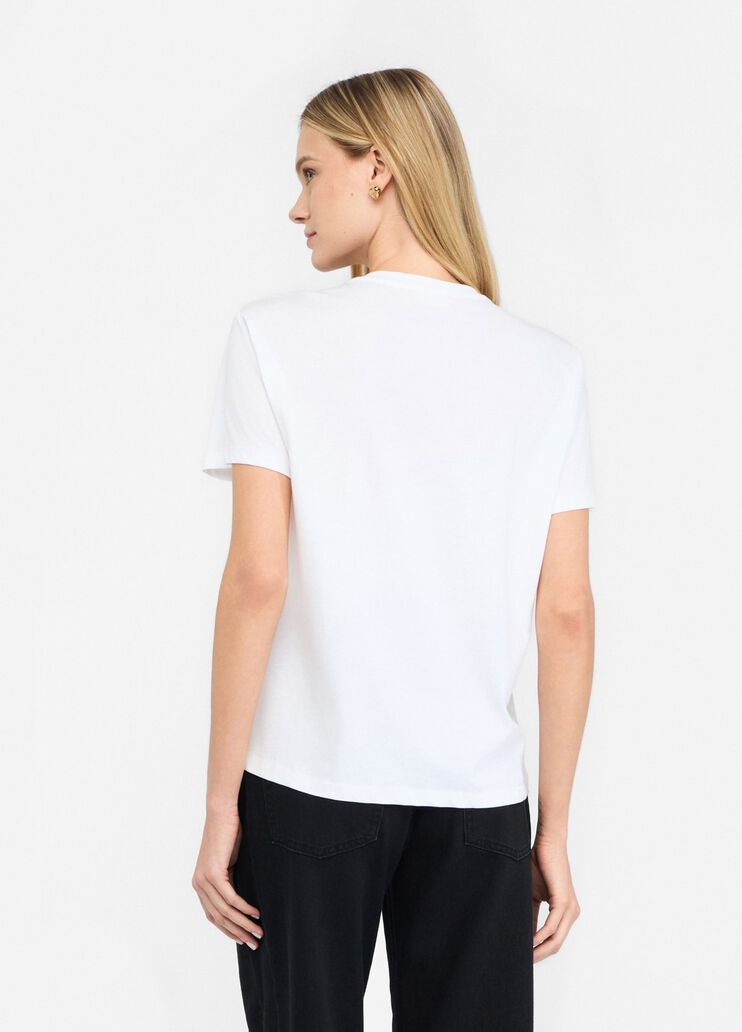 T-Shirt mit Applikationen Weiß/farbige Steine Liu Jo - large image number 1 T-Shirt mit Applikationen Weiß/farbige Steine Liu Jo - large image number 1